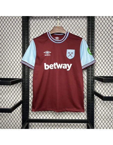 Camiseta De West Ham 1a Equipacion 24/25