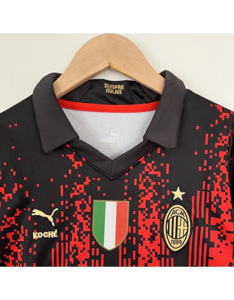 Camiseta Del AC Milan 23/24 Niños