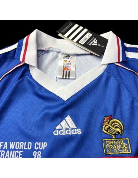 Camiseta De Francia 1a Equipacion Retro 1998 Niños