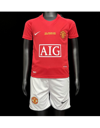 Camiseta De Manchester United Retro 07/08 Niños