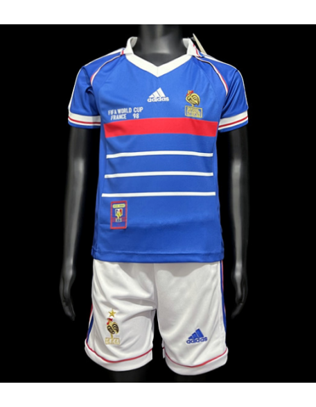 Camiseta De Francia 1a Equipacion Retro 1998 Niños