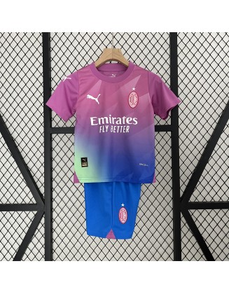 Camiseta Del AC Milan 23/24 Niños